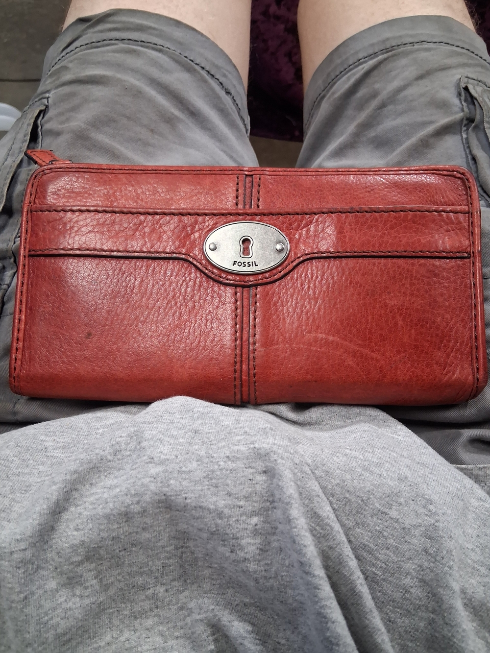 Fossil Red Leather Men's Wallet